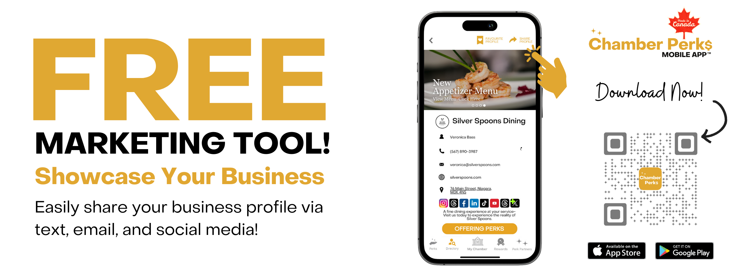 Free Marketing Tool Chamebr Perks APp